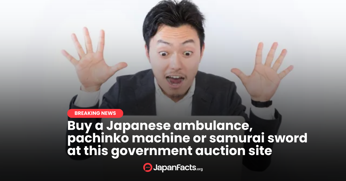 Bid on Japanese Ambulances, Pachinko Machines, and Samurai Swords